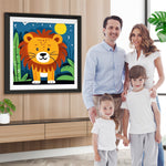 Cartoon Kleiner Löwe im Dschungel Diamond Painting