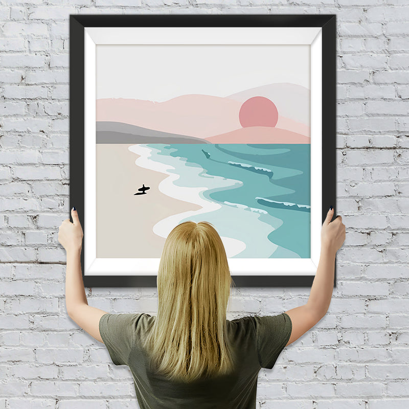 Cartoon Meer und Sonne Diamond Painting