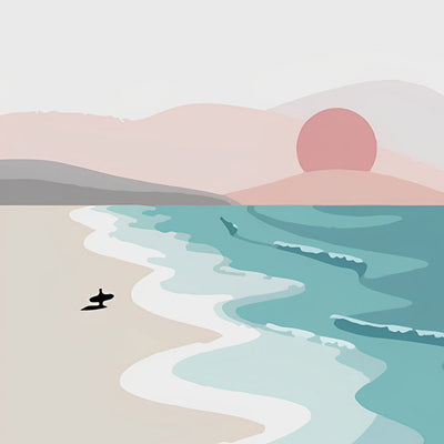Cartoon Meer und Sonne Diamond Painting