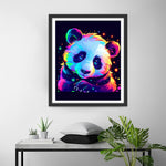 Cartoon-Panda im Dunkeln Diamond Painting