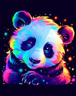 Cartoon-Panda im Dunkeln Diamond Painting