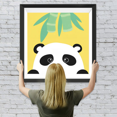 Cartoon Panda und Bambus Diamond Painting