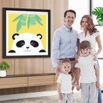 Cartoon Panda und Bambus Diamond Painting