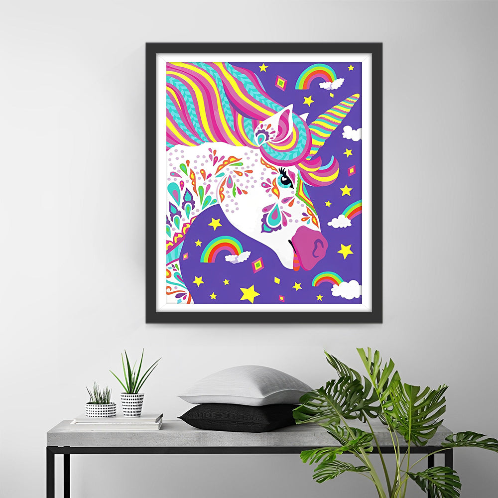 Cartoon Regenbogen Einhorn Diamond Painting