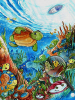 Cartoon Schildkröte im Meer Diamond Painting