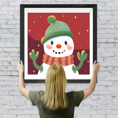 Cartoon Schneemann Diamond Painting
