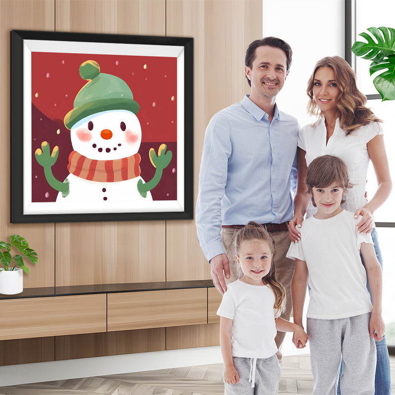 Cartoon Schneemann Diamond Painting
