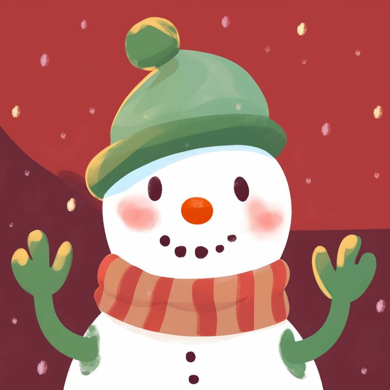 Cartoon Schneemann Diamond Painting