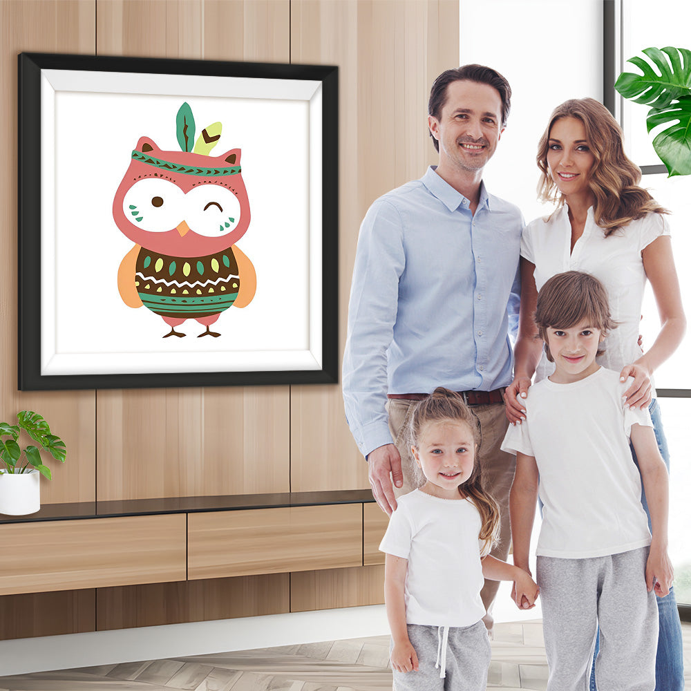 Cartoon Stammeseule Diamond Painting