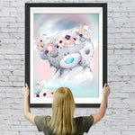 Cartoon Teddybär mit Blumen Diamond Painting