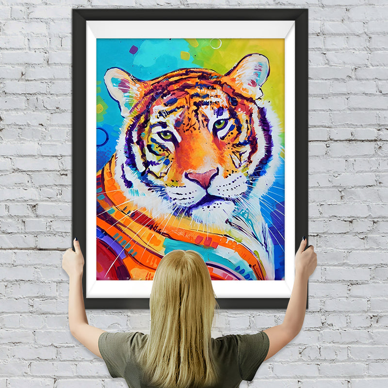 Cartoon Tiger in Wasserfarben Diamond Painting