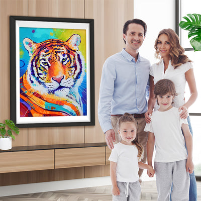 Cartoon Tiger in Wasserfarben Diamond Painting