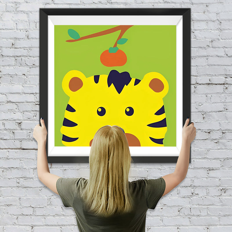 Cartoon Tiger und Obst Diamond Painting