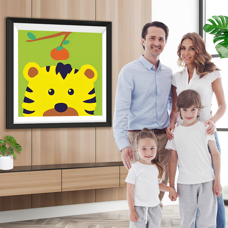 Cartoon Tiger und Obst Diamond Painting