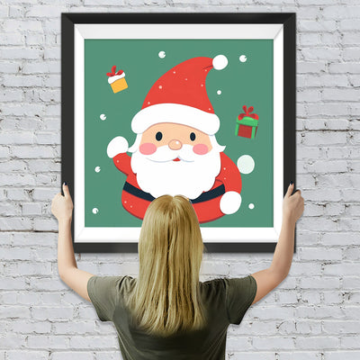 Cartoon Weihnachtsmann in roten Kleidern Diamond Painting