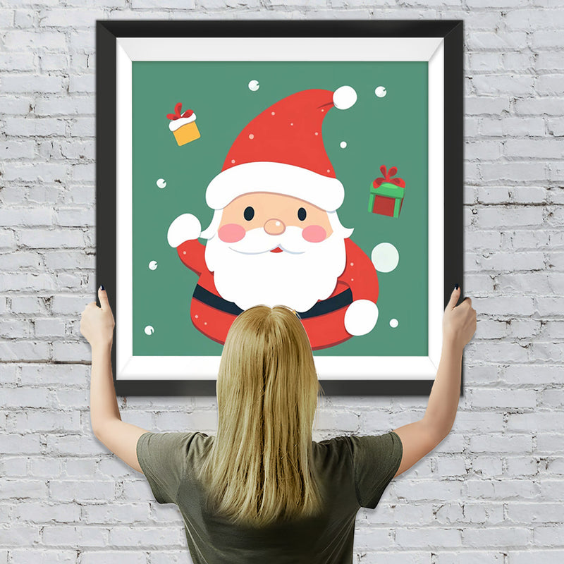 Cartoon Weihnachtsmann in roten Kleidern Diamond Painting