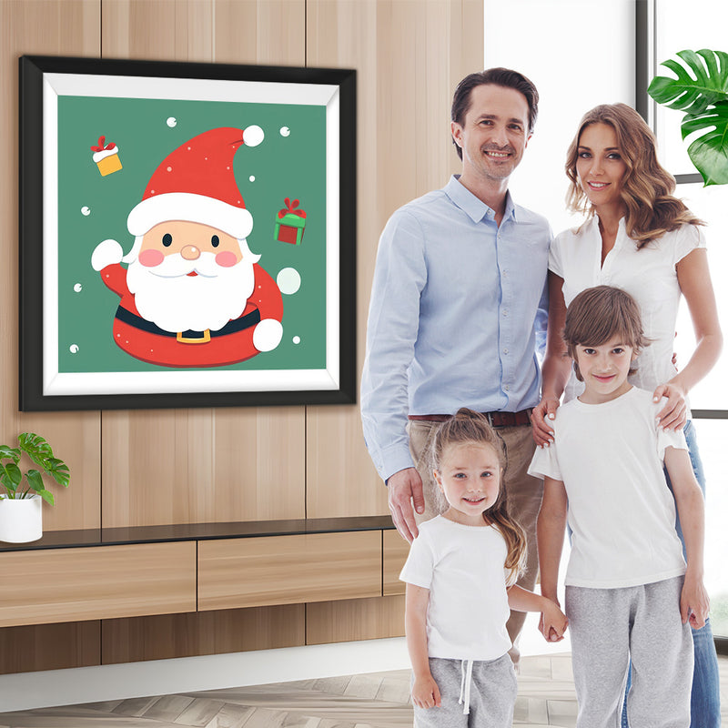 Cartoon Weihnachtsmann in roten Kleidern Diamond Painting