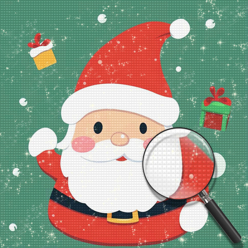 Cartoon Weihnachtsmann in roten Kleidern Diamond Painting