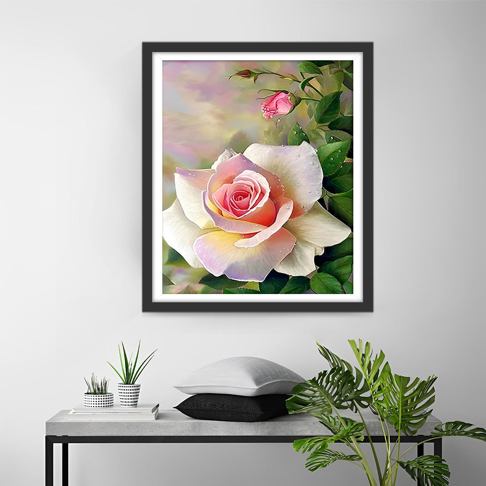 Champagner Rose und Knospen Diamond Painting