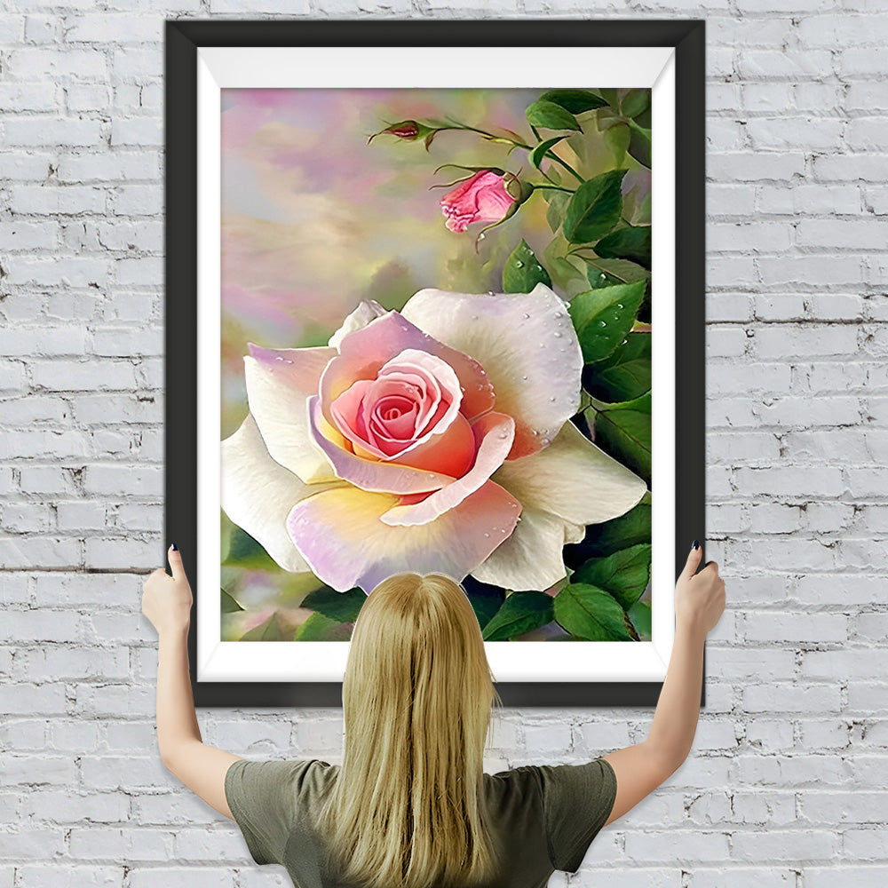 Champagner Rose und Knospen Diamond Painting