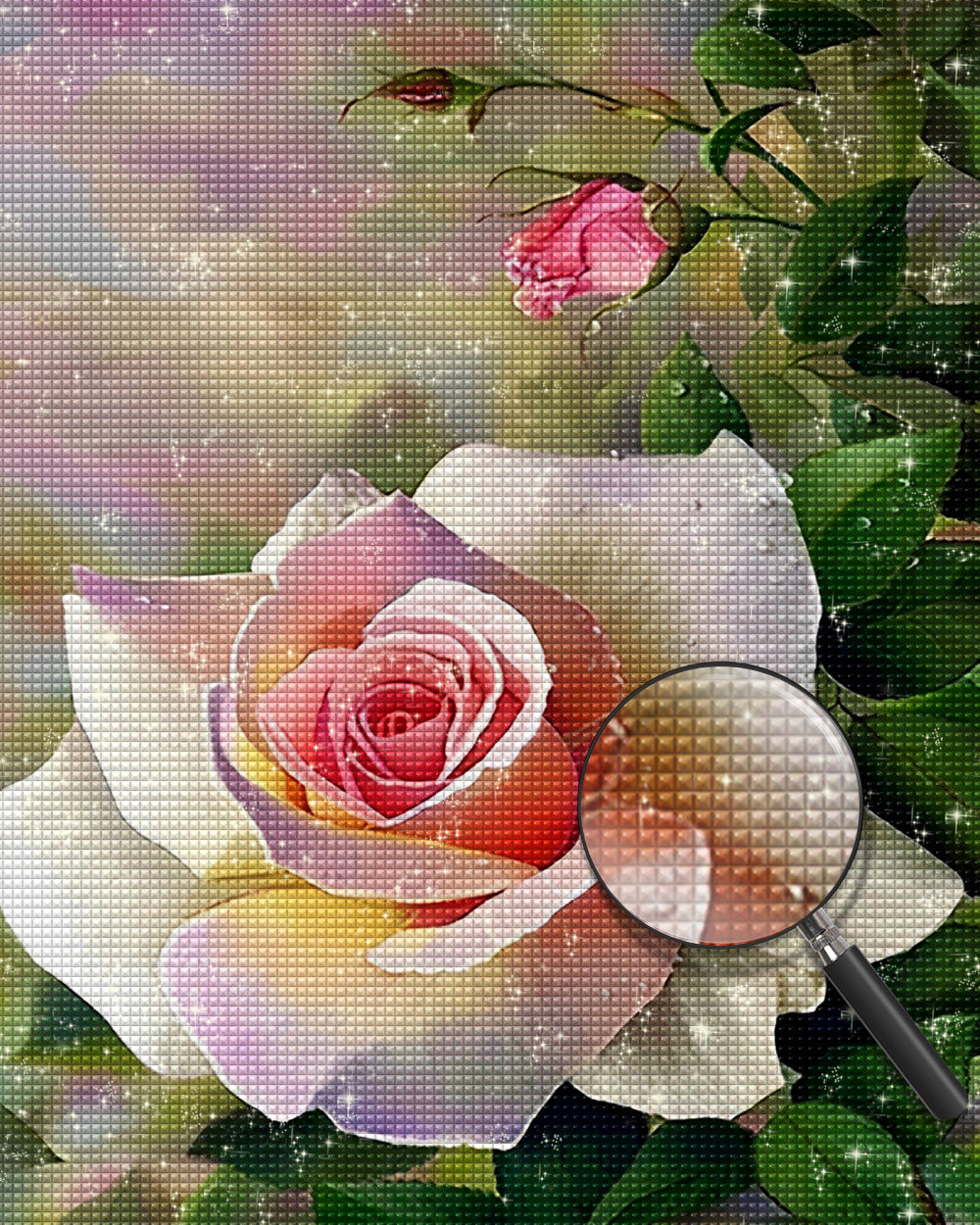 Champagner Rose und Knospen Diamond Painting