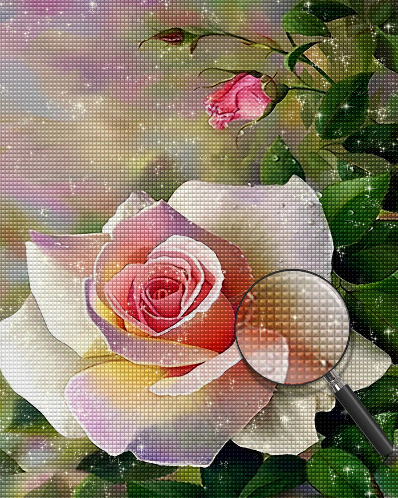 Champagner Rose und Knospen Diamond Painting