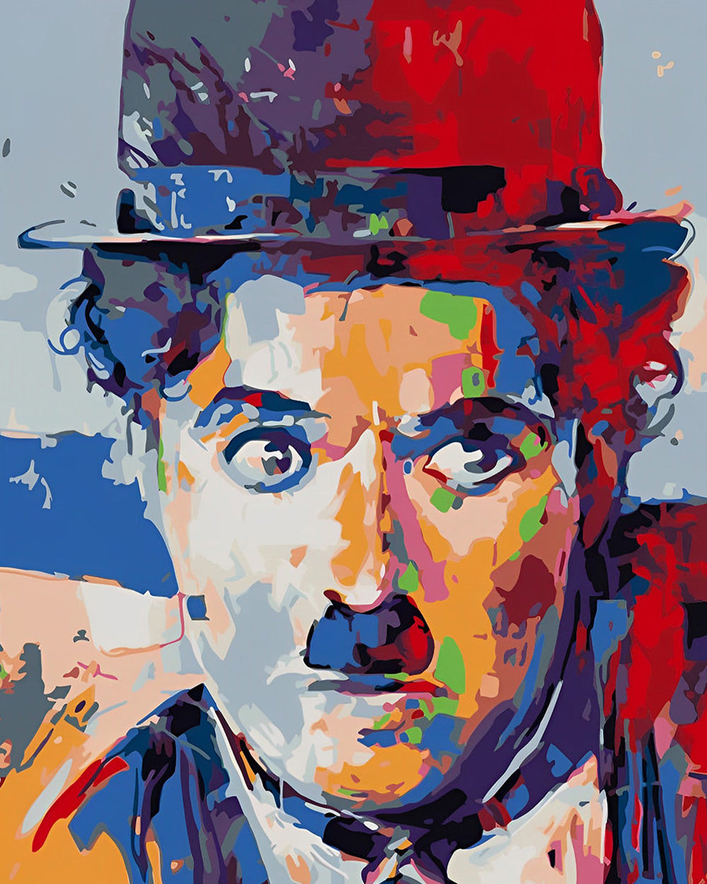 Charlie Chaplin im Popstil Diamond Painting