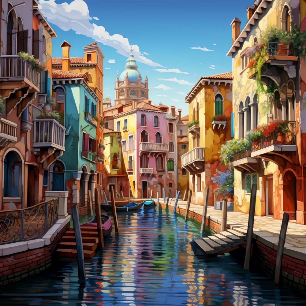 Charmante Architektur Diamond Painting