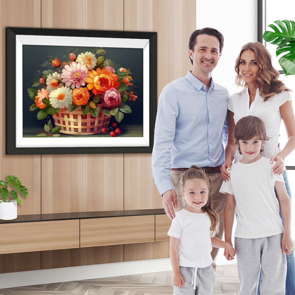 Chrysantheme im Korb Diamond Painting