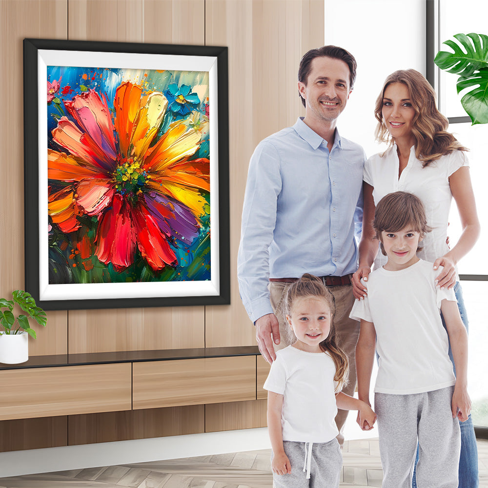 Chrysantheme im Stil der Ölmalerei Diamond Painting