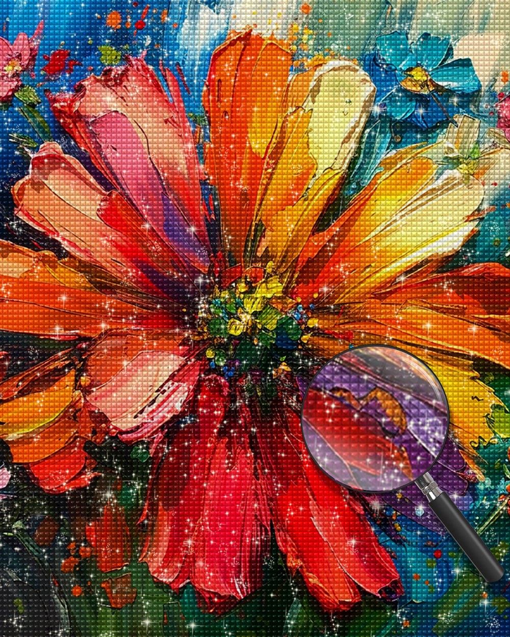 Chrysantheme im Stil der Ölmalerei Diamond Painting