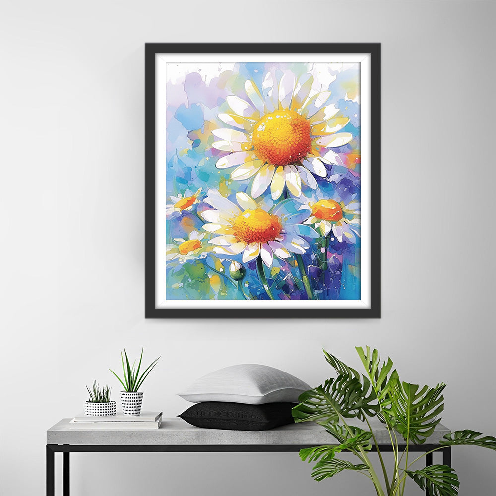 Chrysantheme im Stil der Ölmalerei Diamond Painting