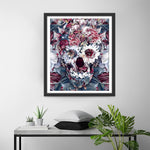 Chrysantheme Schädel Diamond Painting