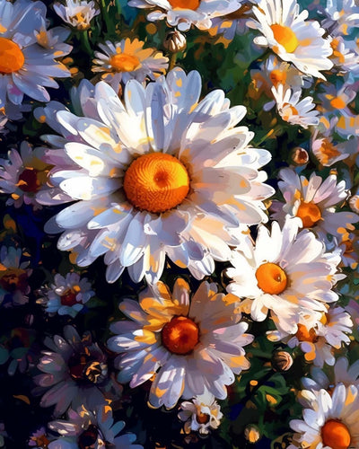 Chrysanthemen im Stil der Ölmalerei Diamond Painting