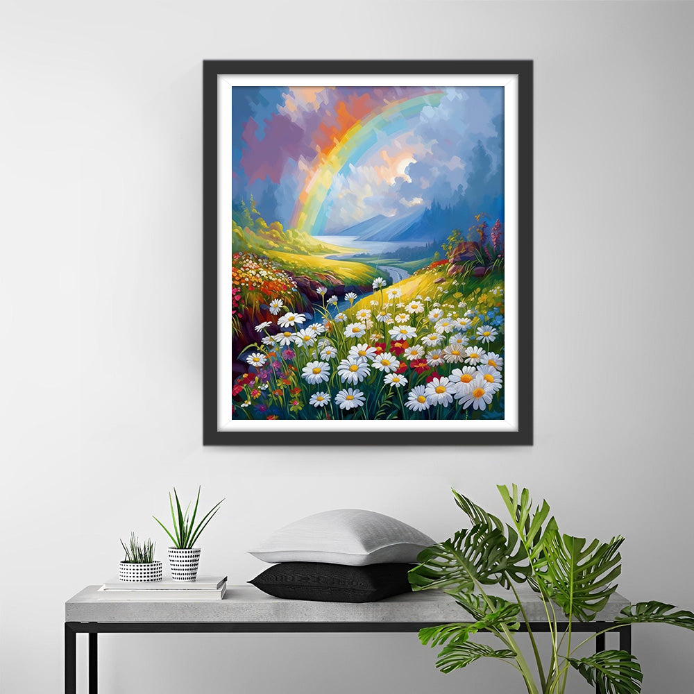 Chrysanthemums and Rainbow Diamond Painting