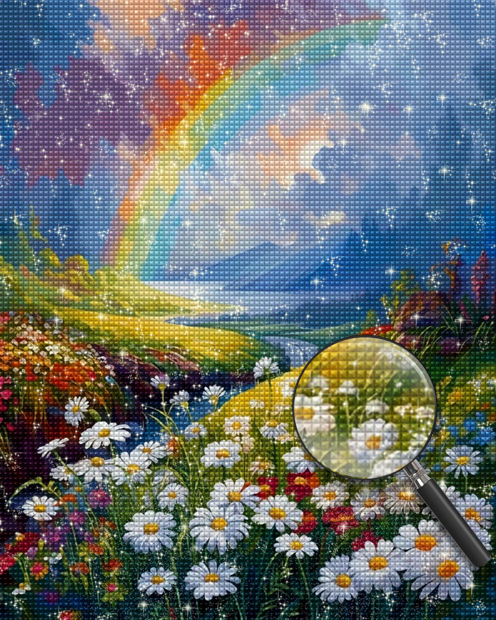 Chrysanthemums and Rainbow Diamond Painting
