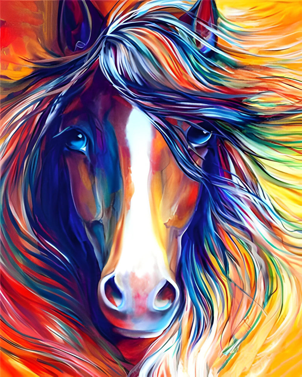 Cool Colorful Horse Diamond Painting