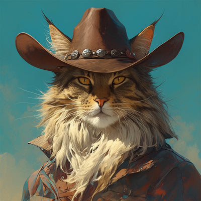 Cowboy Katze Diamond Painting