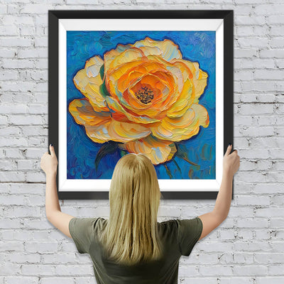 Cremefarbene Gelb Blumen Diamond Painting