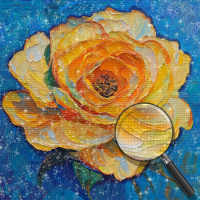 Cremefarbene Gelb Blumen Diamond Painting