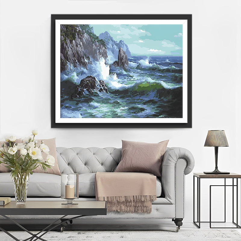 Das Meer neben den Klippen Diamond Painting