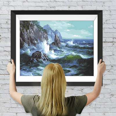 Das Meer neben den Klippen Diamond Painting