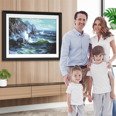 Das Meer neben den Klippen Diamond Painting
