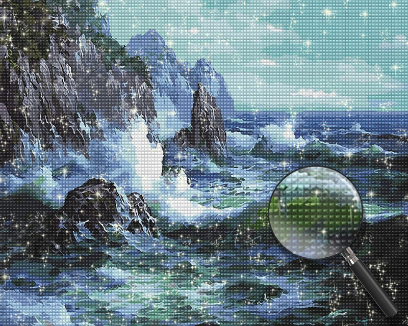 Das Meer neben den Klippen Diamond Painting