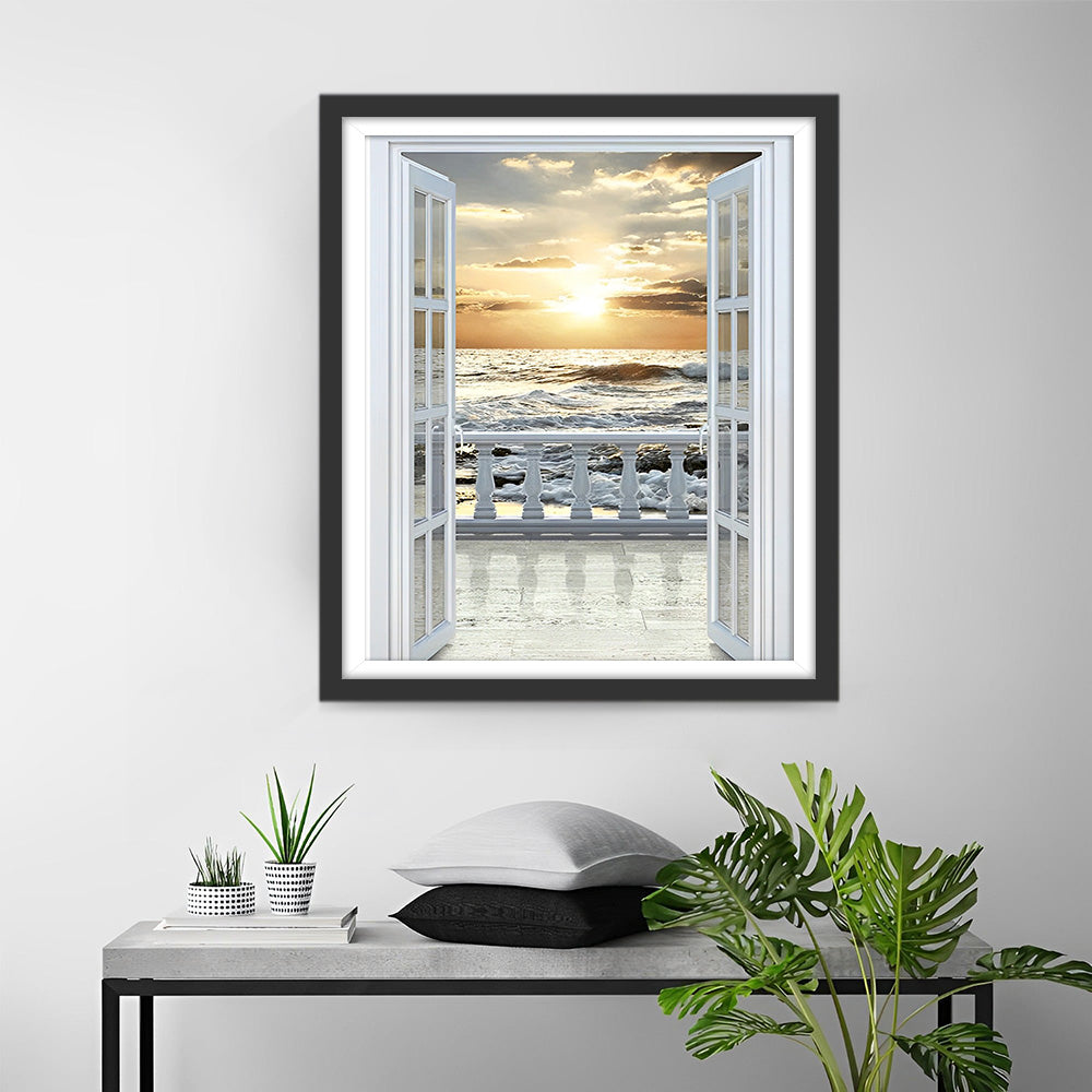 Das Meer vor dem Fenster Diamond Painting