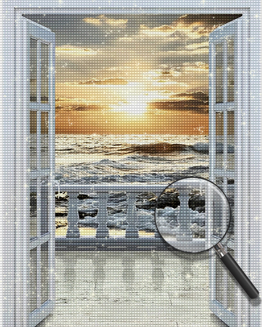 Das Meer vor dem Fenster Diamond Painting