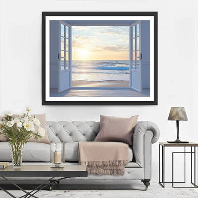 Das Meer vor dem Fenster Diamond Painting