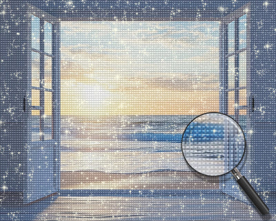 Das Meer vor dem Fenster Diamond Painting
