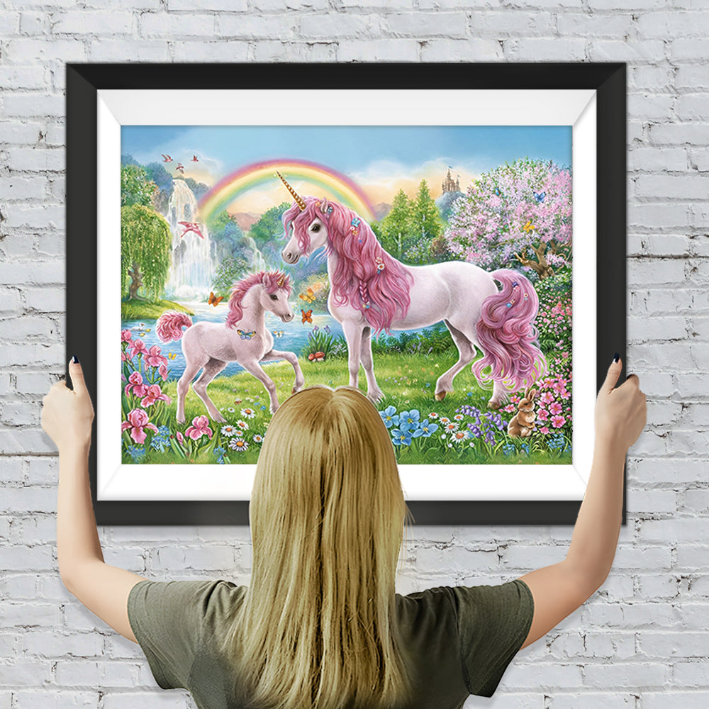 Das Regenbogenparadies der Einhörner Diamond Painting