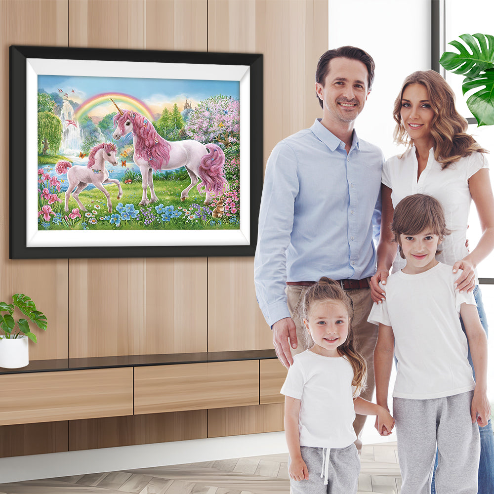 Das Regenbogenparadies der Einhörner Diamond Painting